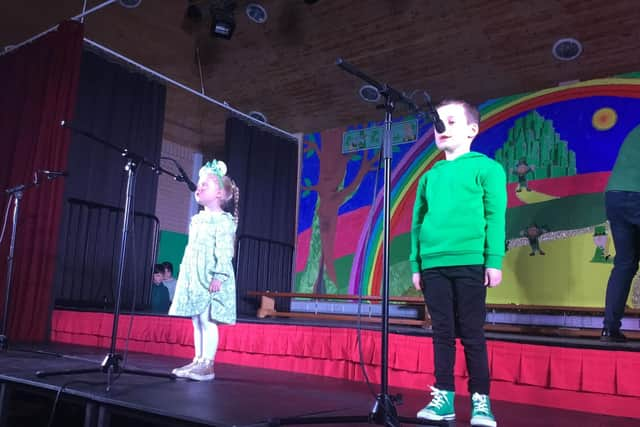 Two young performers who took to the stage.