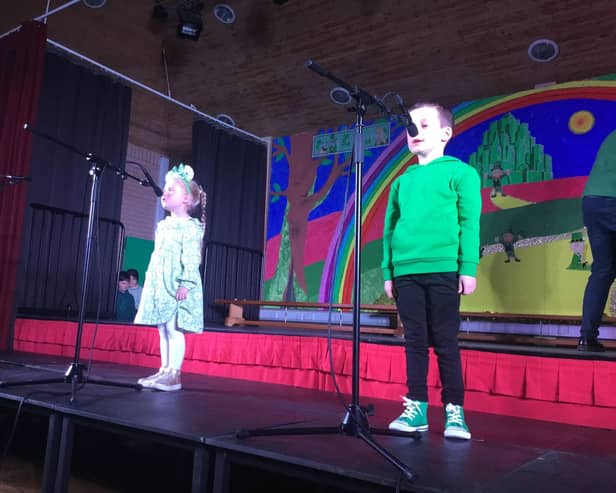 Two young performers who took to the stage.