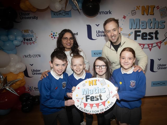 Primary School children from Bready Jubilee taking part in Friday's Maths Fest. : .