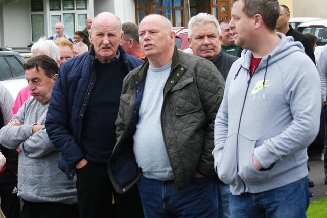 A section of the attendance at the launch of a new garden of tribute to the 1981 hunger strikers and local republicans.