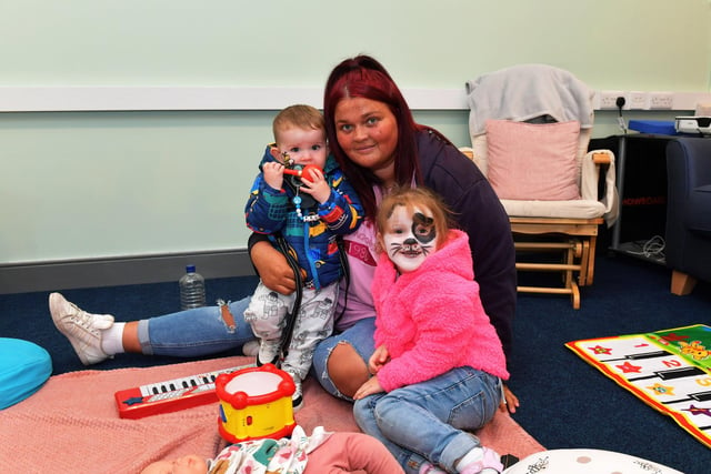 Caleb, aged one and Lily Johnston (4) with their mum Becky at the recent Action for Children’s ‘Top of the Tots’ event held at the Ebrington premises. Photo: George Sweeney. DER2331GS – 83
