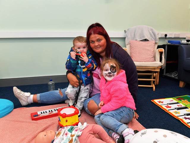 Caleb, aged one and Lily Johnston (4) with their mum Becky at the recent Action for Children’s ‘Top of the Tots’ event held at the Ebrington premises. Photo: George Sweeney. DER2331GS – 83
