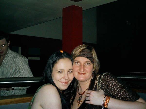 Enjoying a night out at Earth nightclub back in January 2006.
