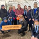 Fairtrade Buncrana - Members of Buncrana Tidy Town Committee pictured with Patsy Toland and Myra McAuliffe of ChangeMakers Donegal, mark the launch of Fairtrade Fortnight.