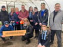 Fairtrade Buncrana - Members of Buncrana Tidy Town Committee pictured with Patsy Toland and Myra McAuliffe of ChangeMakers Donegal, mark the launch of Fairtrade Fortnight.