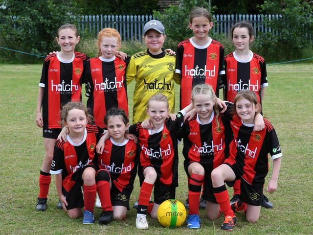 The Kildrum Tigers girls under-9's team at Wilton Park.