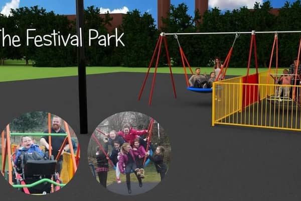 An artist's impression of Buncrana playpark which was at the centre of a highly successful 'Fun For All Buncrana' campaign by the Friel family last year and saw huge community support.