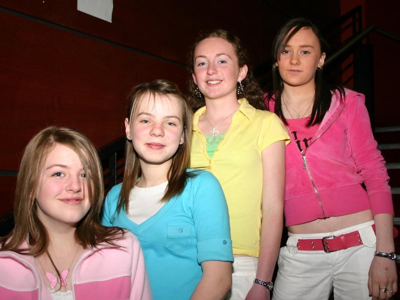 Having a good time at the Multiplex Colleen McBrearty Amy Logan Shauna Hamil and Emma Redden.4859dd : Parties and celebrations in April 2005.