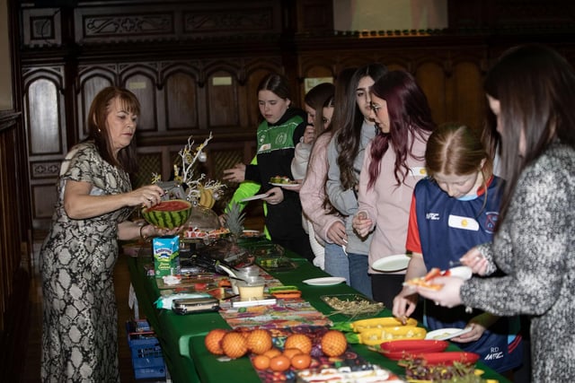 The Fruit Deli under the guidance of Margaret Cunningham, popular at Friday night's 'Our Guildhall, Our Space' event in the Guildhall.
