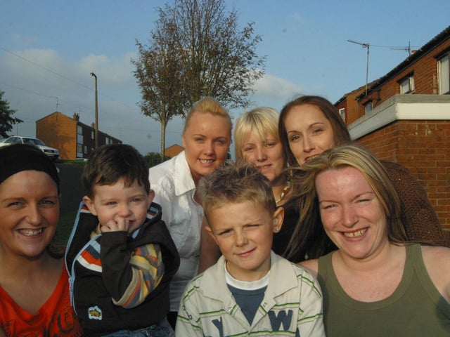 Dylan centre pictured with his Aunties Sinead, Collette, Lisa Caroline Nicole and cousin Josh 9593dd : .