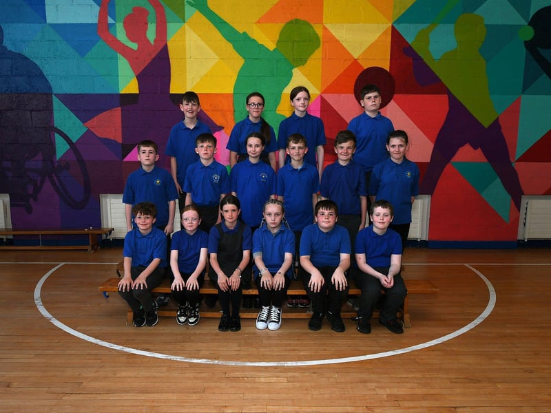 Mr Burton’s P7 class at St Therese Primary School.