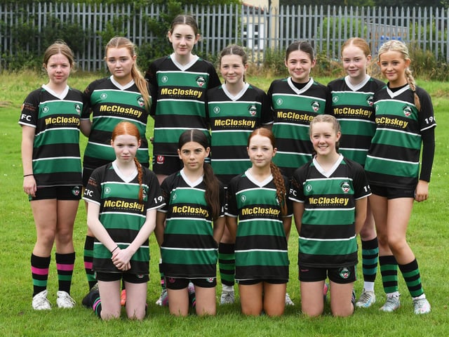 The Dungiven Celtic girls under-14's team pictured at Clooney Park West.