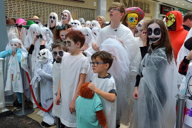 Ghosts and Ghouls of all ages were at the Foyleside Shopping Centre’s ‘Squadghouls’ Halloween event on Sunday afternoon.  Photo: George Sweeney.  DER2244GS – 018