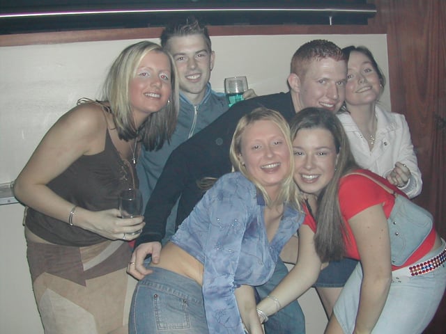 Counting down from 10 at a New Year's Eve party in Sugar nightclub, back in 2001.
