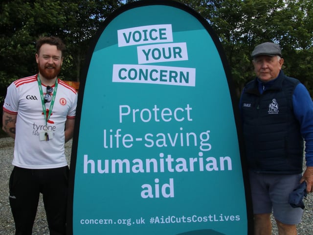 Ryan and Charlie pictured at The 19th Annual Scalp Mountain Climb to the Cross in aid of Concern Worldwide.  (Photo - Deirdre Heaney, nwpresspics) : .