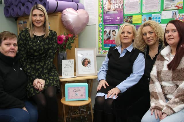 Martina Jenkins, Gemma Doherty, Ann Montgomery, Denise Goodwin and Lisa Taylor. (Photo - Deirdre Heaney, nwpresspics) : .