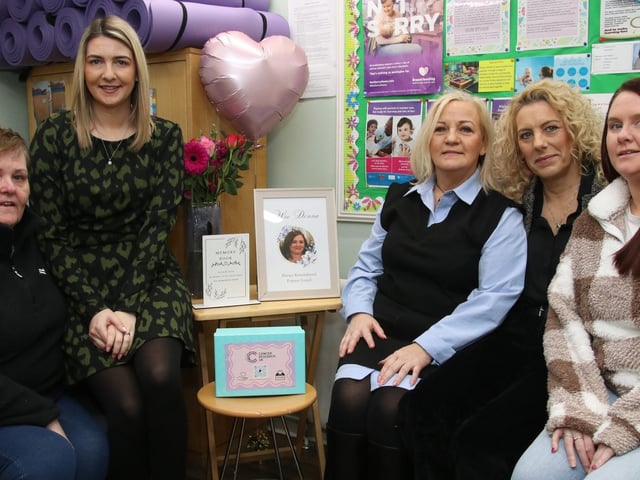 Martina Jenkins, Gemma Doherty, Ann Montgomery, Denise Goodwin and Lisa Taylor. (Photo - Deirdre Heaney, nwpresspics) : .