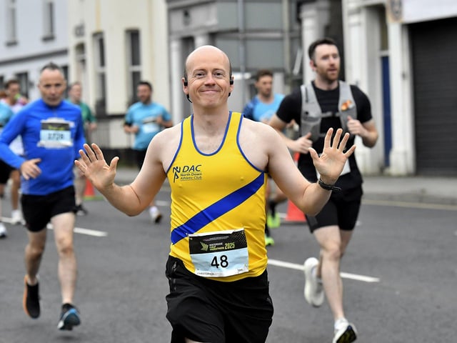 Competitor takes part in the 2025 Waterside Half Marathon.  Photo: George Sweeney