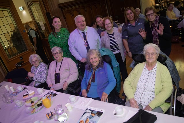Deputy Mayor Darren Guy pictured at the Mayor's Tea Dance on Wednesday with a group from Thackeray Day Centre.