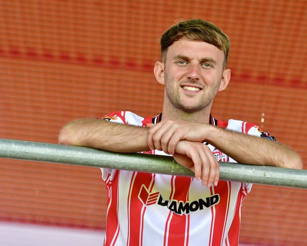 Derry City's latest signing Jamie Stott. Photograph by Kevin Morrison.