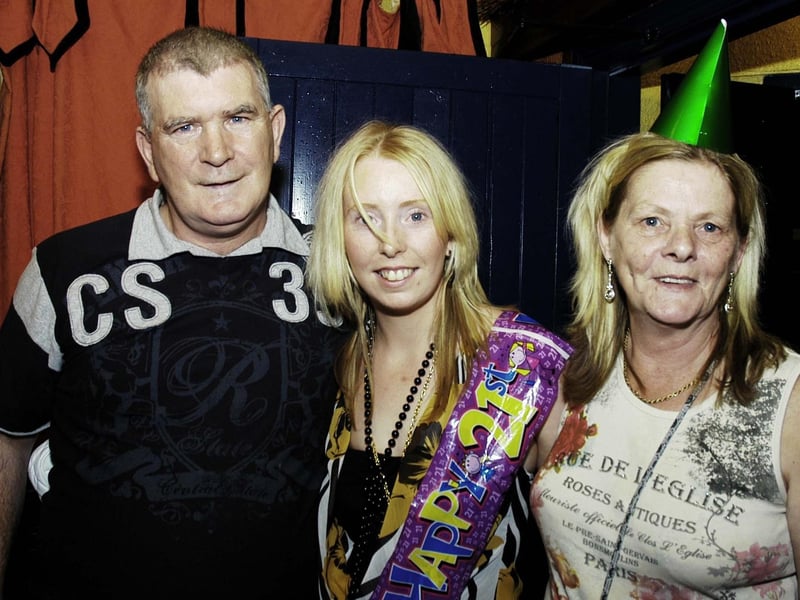 Nicole pictured with her parents Mickey and Bridie. : .