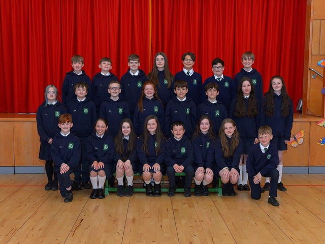 Mrs C. Doherty's P7 leavers class at St Patrick’s Primary School. Photo: George Sweeney. DER2321GS – 86