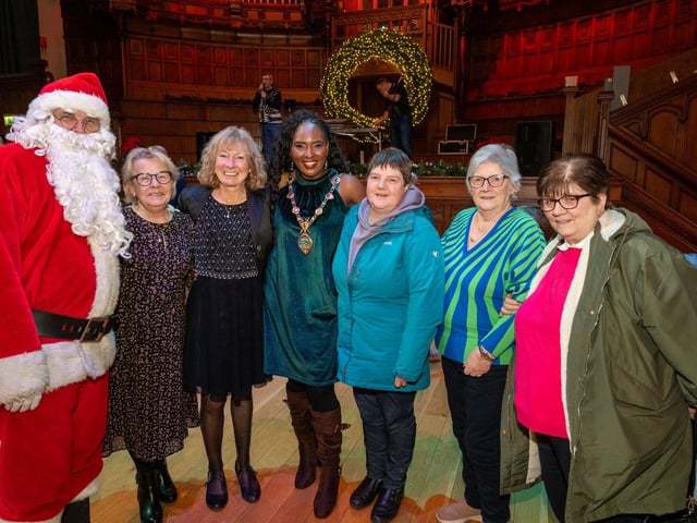 The Guildhall was the setting as the Mayor Councillor Lilian Seenoi-Barr hosted a festive tea dance. Picture Martin McKeown. 11.12.24 : .