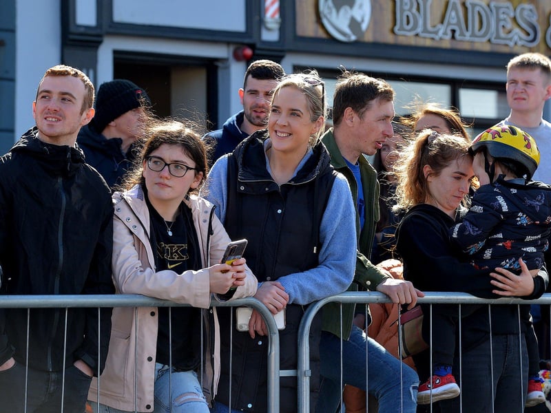 Spectators at the Easter Monday parade in Carndonagh. Photo: George Sweeney. DER2315GS – 75