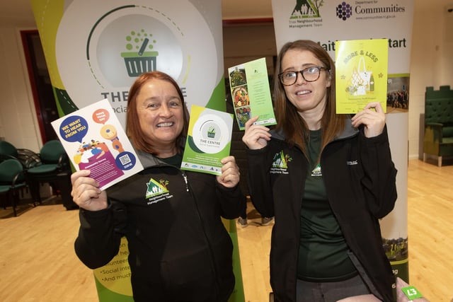 At The Centre Social Supermarket on Tuesday night were Donna McCloskey and Tina Burke.
