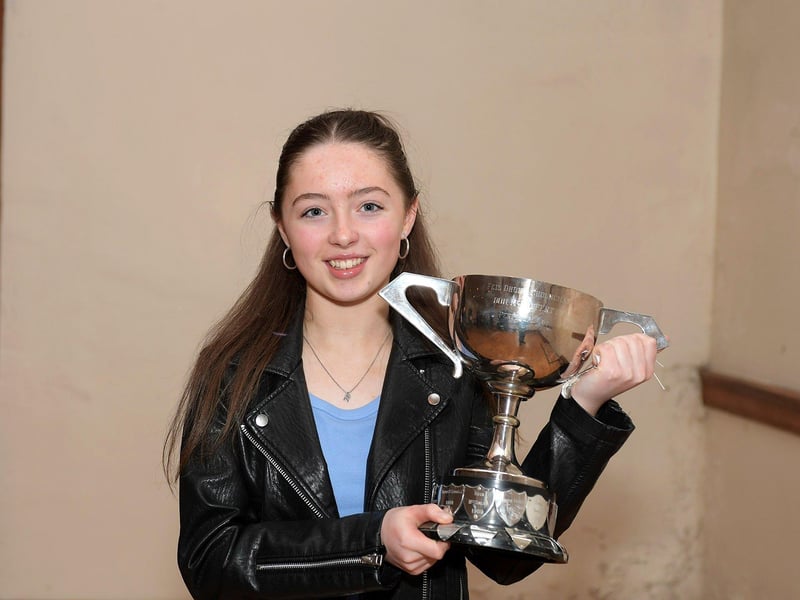 May Connolly was awarded the Don McCafferty Cup for the most promising instrumentalist in the classical section at the Feis Dhoire Cholmcille on Thursday at St Columb’s Hall. Photo: George Sweeney.