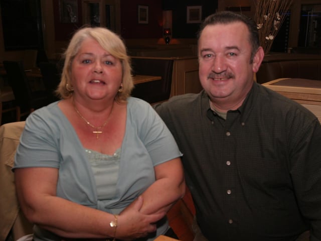 Tony enjoys his 60th birthday celebrations with his wife Bernie 0017/JML : Parties and celebrations January 2006: Tony Devlin.