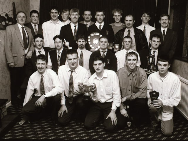 Pictured are members, guests and prize winners at the Carndonagh GAA Dinner Dance.