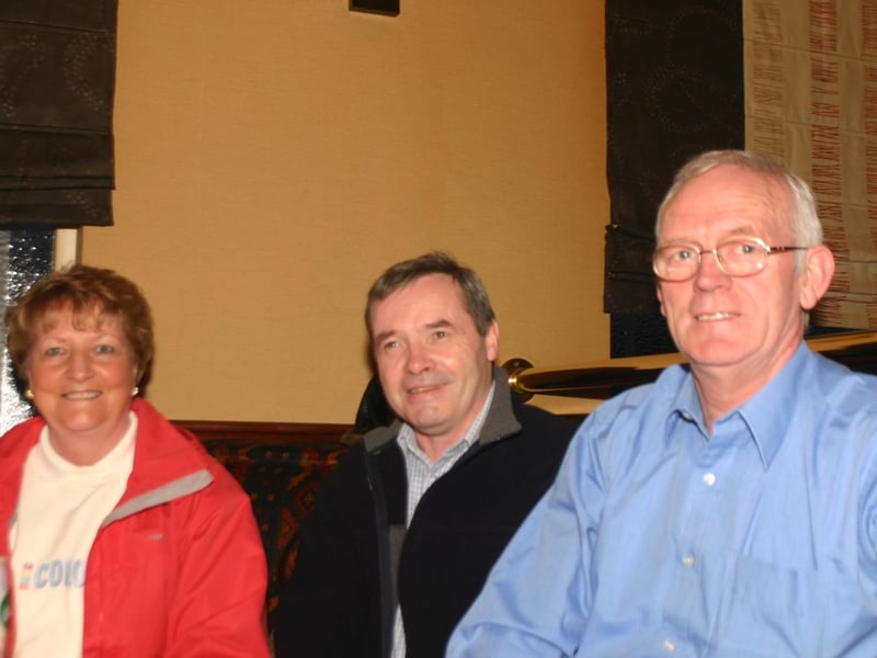 Birthday boy Harry McBride with friends Sarah Toland and Michael Mullan 425/ dd : .