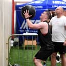 Competitor in the Hyrox Fitness Challenge held at Sean Dolans GAC on Saturday.  Photograph: George Sweeney