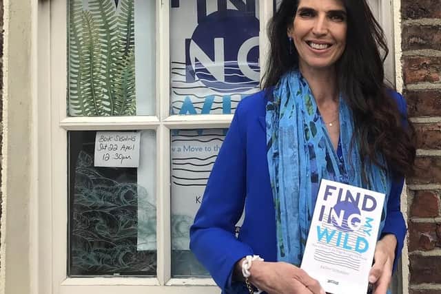 Kathy Donaghy launching her book Finding My Wild in Little Acorns Bookstore.