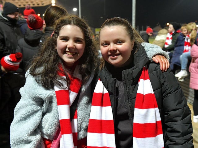 Derry City fans at the Ryan McBride Brandywell Stadium for the game against Dundalk on Friday evening last. Photo: George Sweeney. DER2310GS – 059
