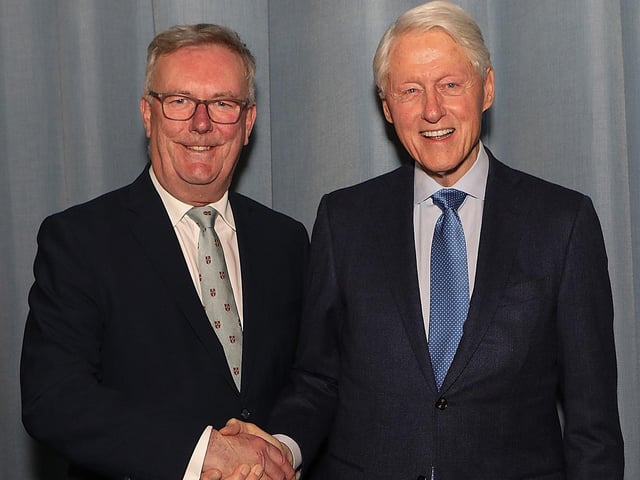 Mike Nesbitt and Bill Clinton
