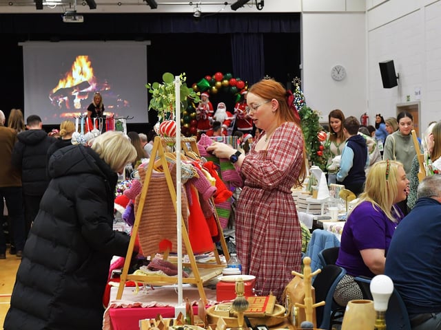 There were seventy stall holders, selling a variety of gifts, at St Marys College Christmas Craft Fair on Saturday.  Photo: George Sweeney