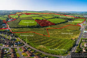 The 'H2' lands close to the Inishowen border where Braidwater proposes developing its massive 'The Cashel' development.