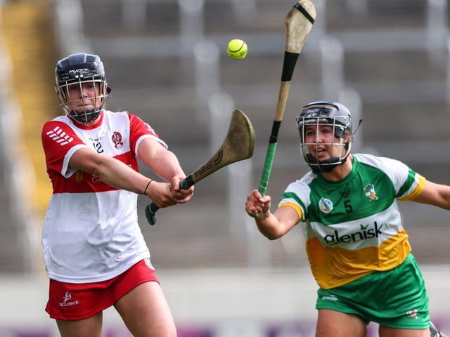 Derry's Eabha McElhinney during the Very Camogie League Division 2A Final at FBD Insurance Semple Stadium in Thurles. (Photo: INPHO/Ben Brady)