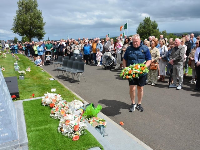People gathered in Derry for the annual Volunteers Sunday commemoration in Derry. Photo: Charlie McMenamin.