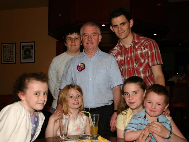 Granda Dermot pictured with the Grandchildren enjoying the 60th Birthday Party. 4161/dd : Parties and celebrations June 2006: Dermot Connor.
