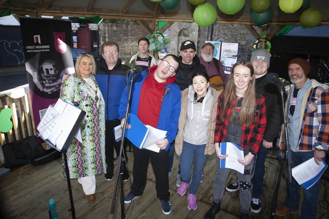 The Tuned In Collective choir taking part in Mayor's 24 Hour Busk for Homelessness