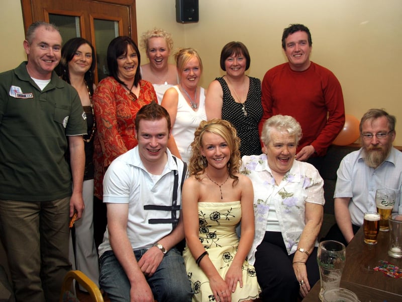 Sean, Julieann, Caroline, Laura, Regina, Olive, Eugene, Lorcan, Mary, Jennifer, and Mickey enjoying the birthday party 0641JML