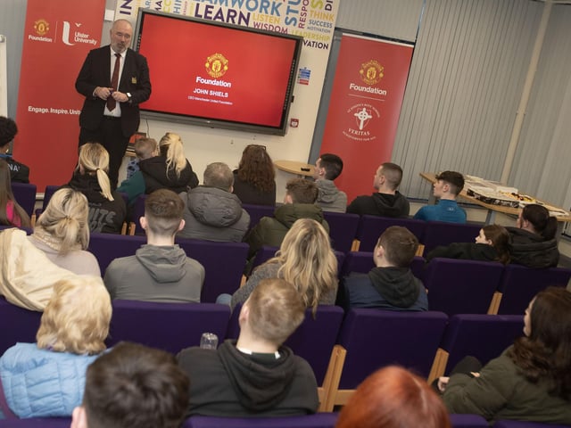 Foundation CEO John Shiels addressing the attendance in St. Joseph's.