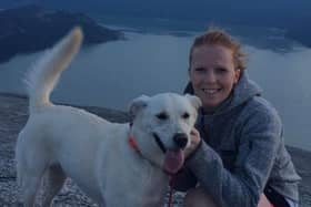 Lisa Dunn and her dog Fara.