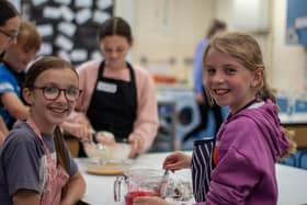 Two happy young girls, who recently availed of a Spraoi agus Sport programme.