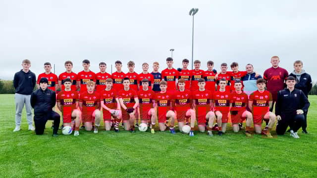 The Cathair Doire panel which made its Mac Rory Cup debut against Monaghan's St. Macartan's last week in Garvaghey. (Photo: Steven Doherty)