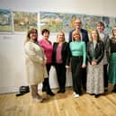 Group pictured at the launch of the exhibition at The Playhouse on Monday.