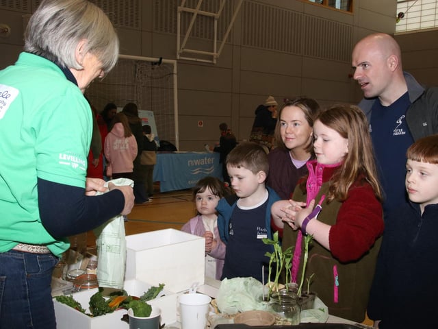 The Payne Family watching a demonstration at The Foyle Science Showcase held in The Foyle Arena. (Photo - Deirdre Heaney, nwpresspics) : Foyle Arena Science Showcase.